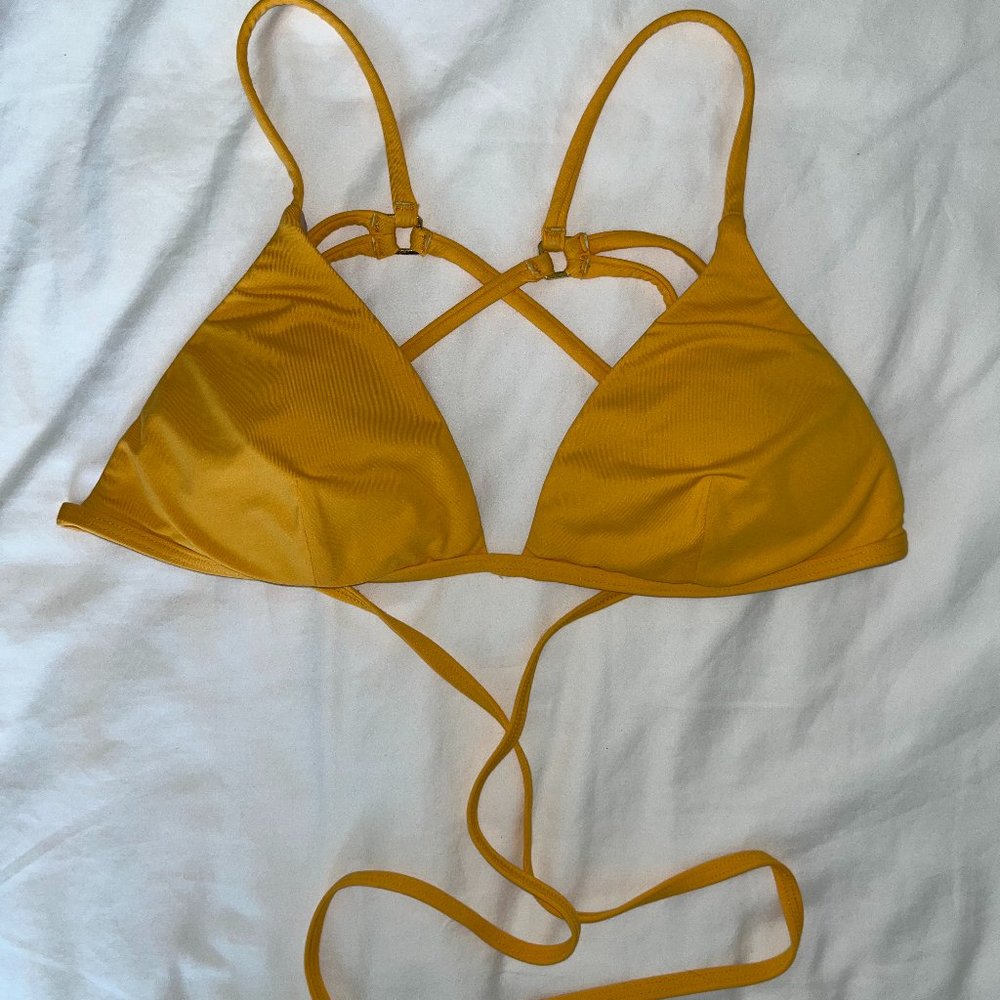 strappy padded bikini top